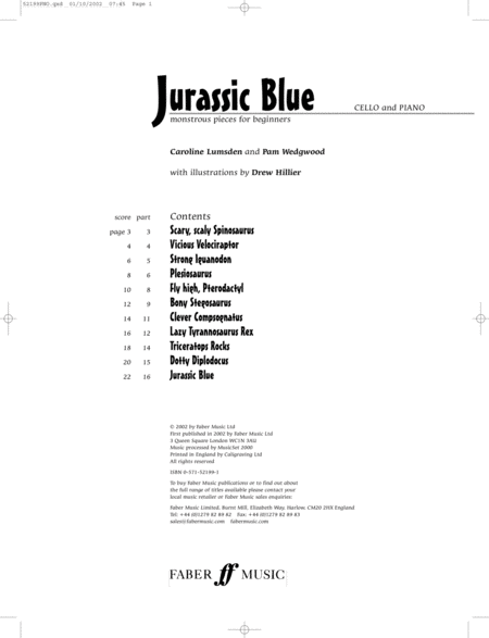 Jurassic Blue for Cello