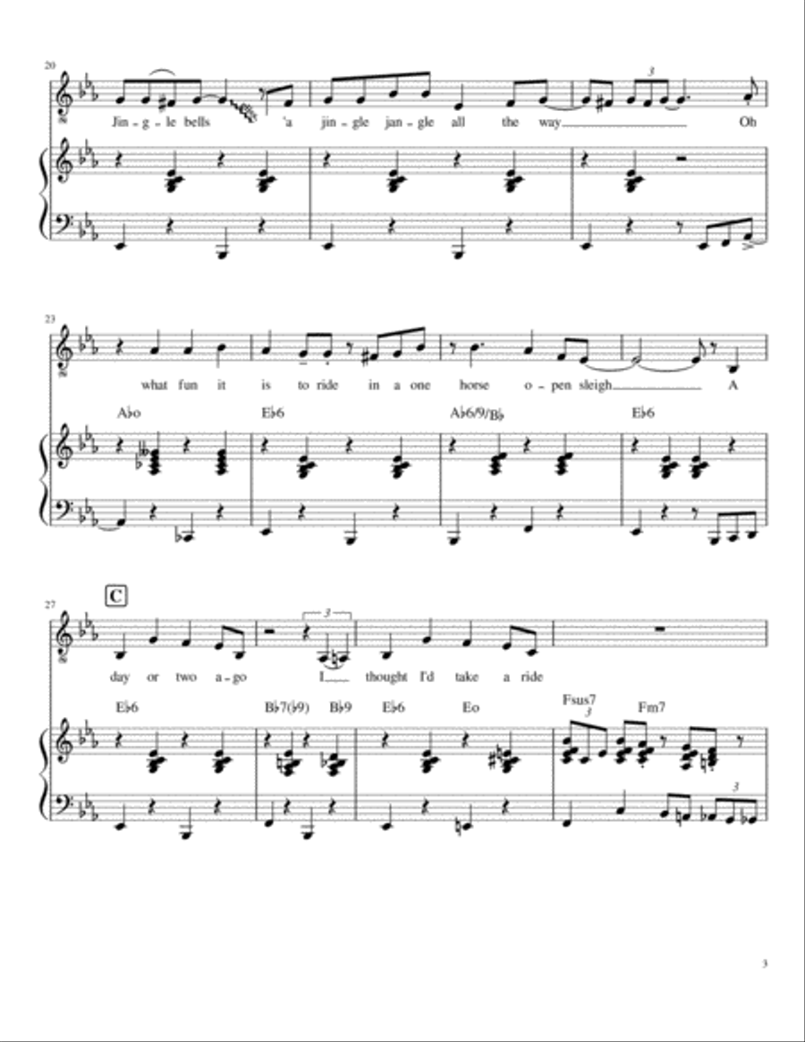 Jazzy Jingle Bells Voice scores gallery preview page 4