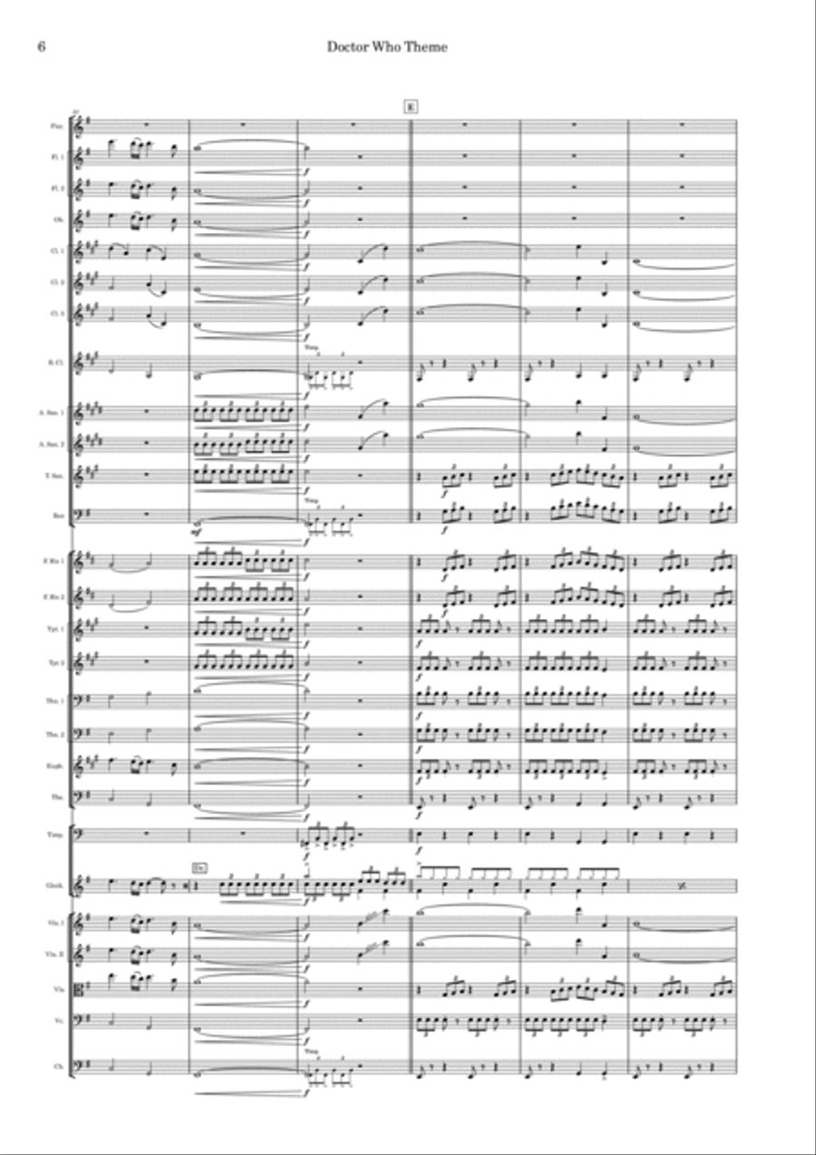 Doctor Who Theme Full Orchestra scores gallery preview page 6