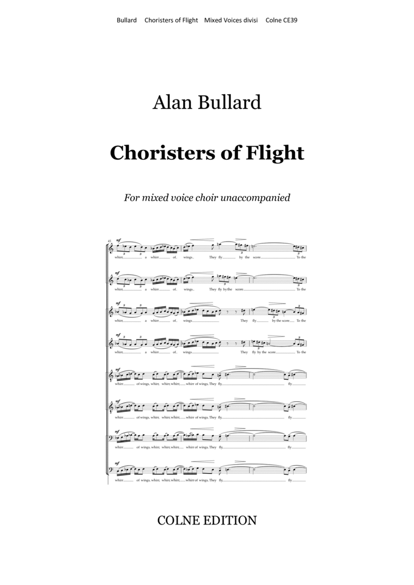 Choristers of Flight (Choral Suite for unaccompanied mixed choir) image number null