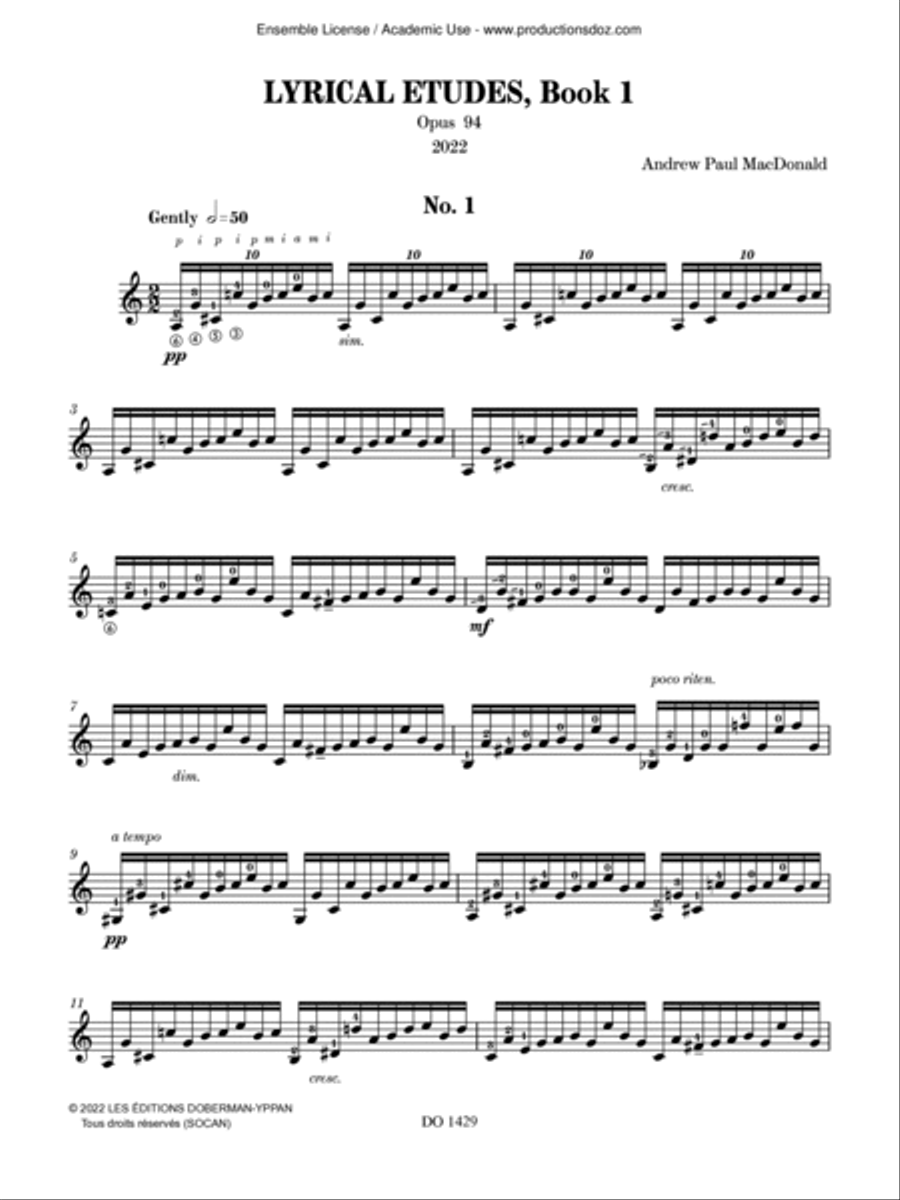 Lyrical Etudes, Book 1 Lyrical Etudes, Book 1 Classical Guitar scores gallery preview page 3