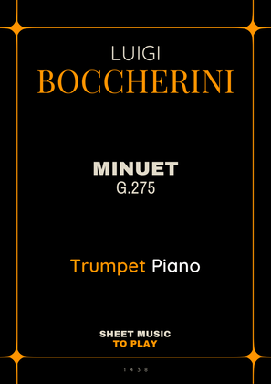 Minuet Op.11 No.5 - Bb Trumpet and Piano (Full Score and Parts)