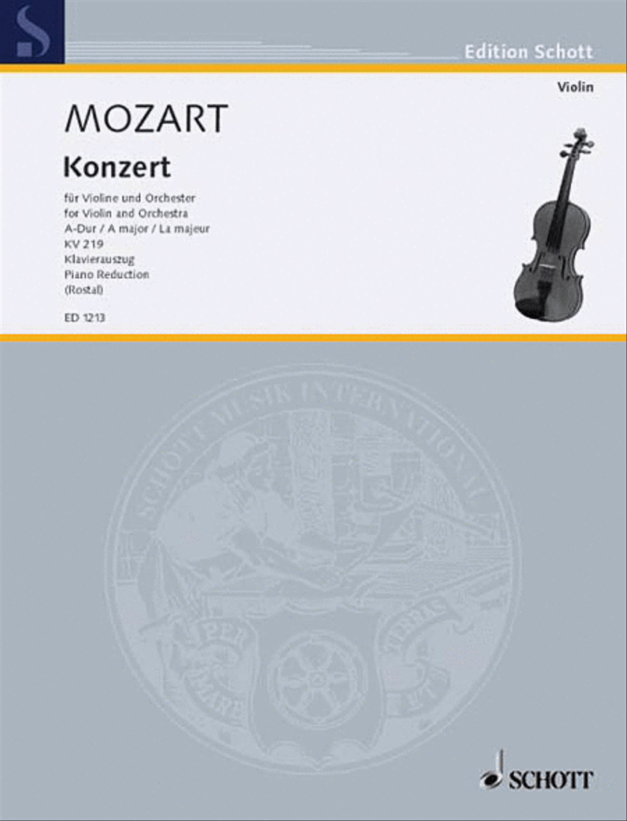 Violin Concerto 5 A Major K. 219 Violin Solo scores gallery preview page 1