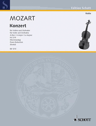 Book cover for Violin Concerto 5 A Major K. 219