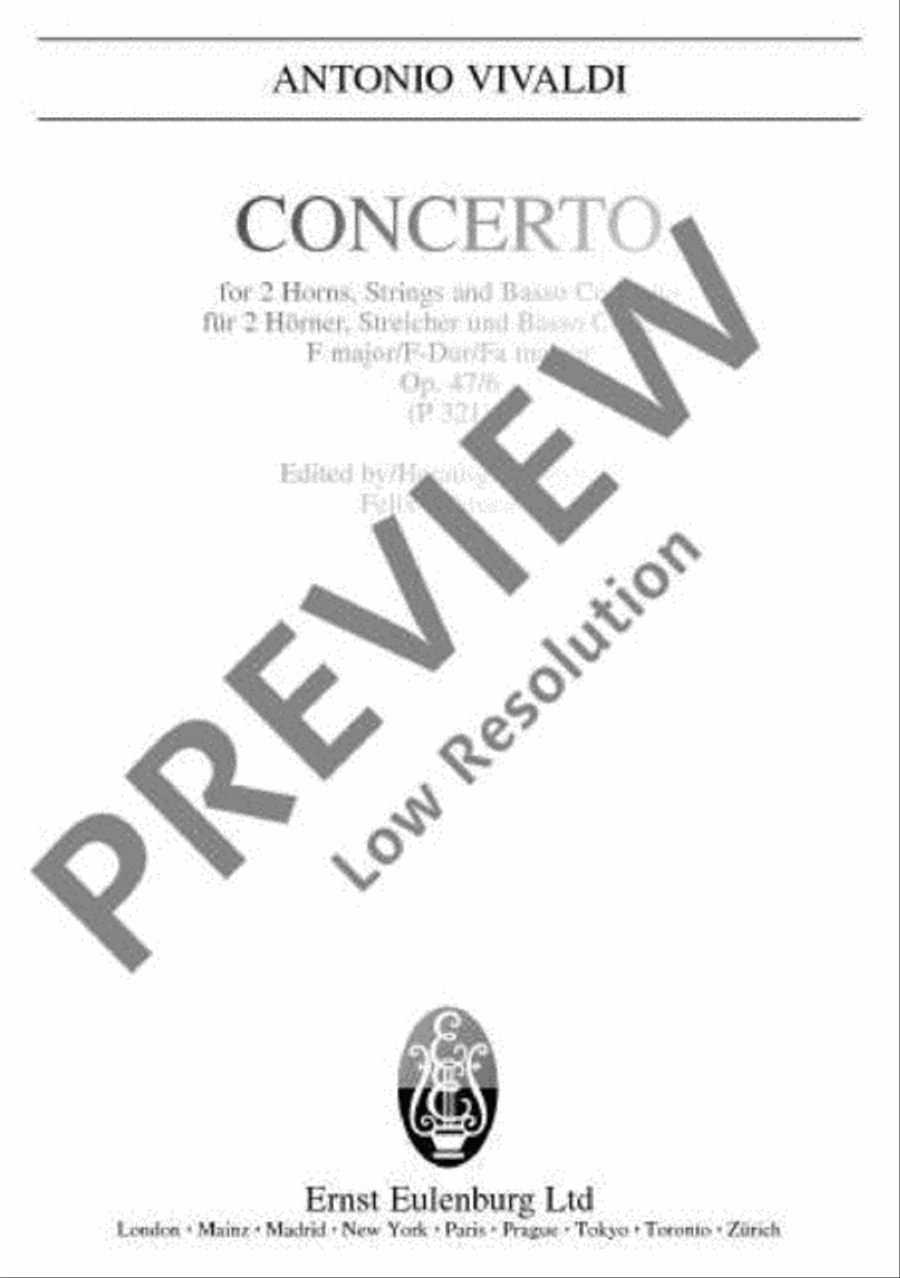Concerto F major Horn scores gallery preview page 2