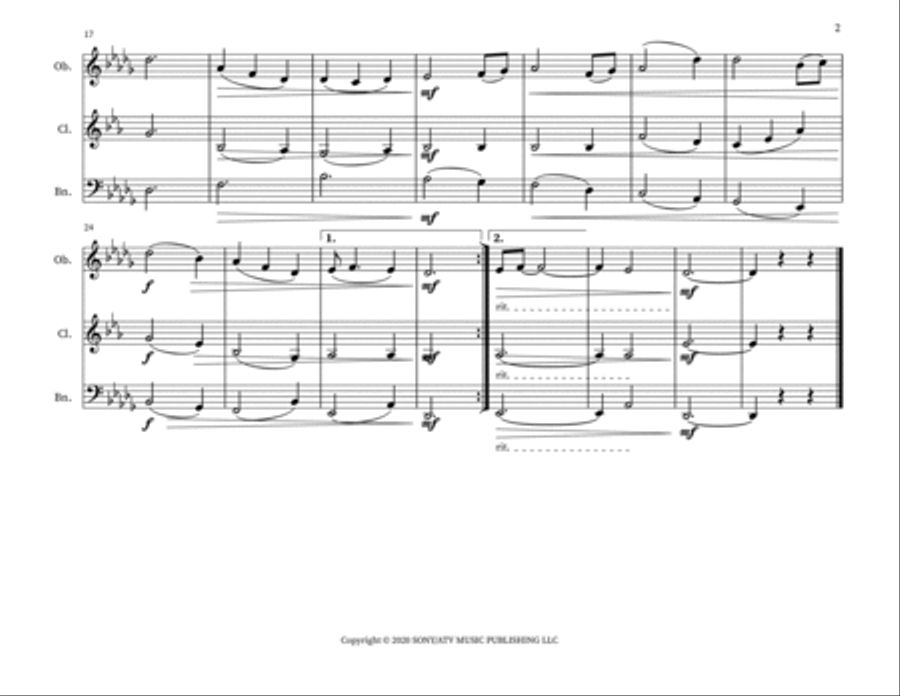 Hen Wlad Fy Nhadau Hen Wlad Fy Nhadau Woodwind Trio scores gallery preview page 2