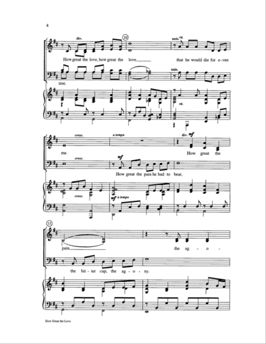 How Great the Love Choir scores gallery preview page 4