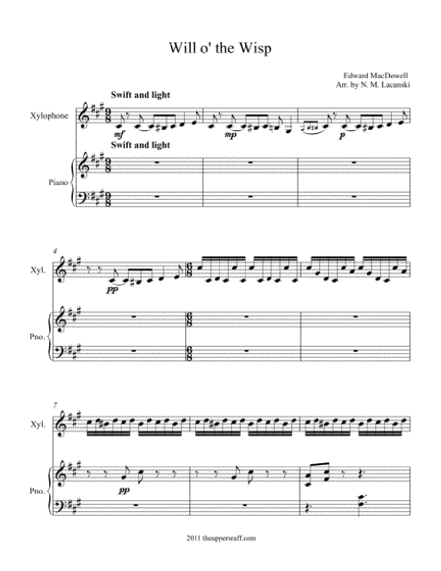 Will O' the Wisp Piano scores gallery preview page 1