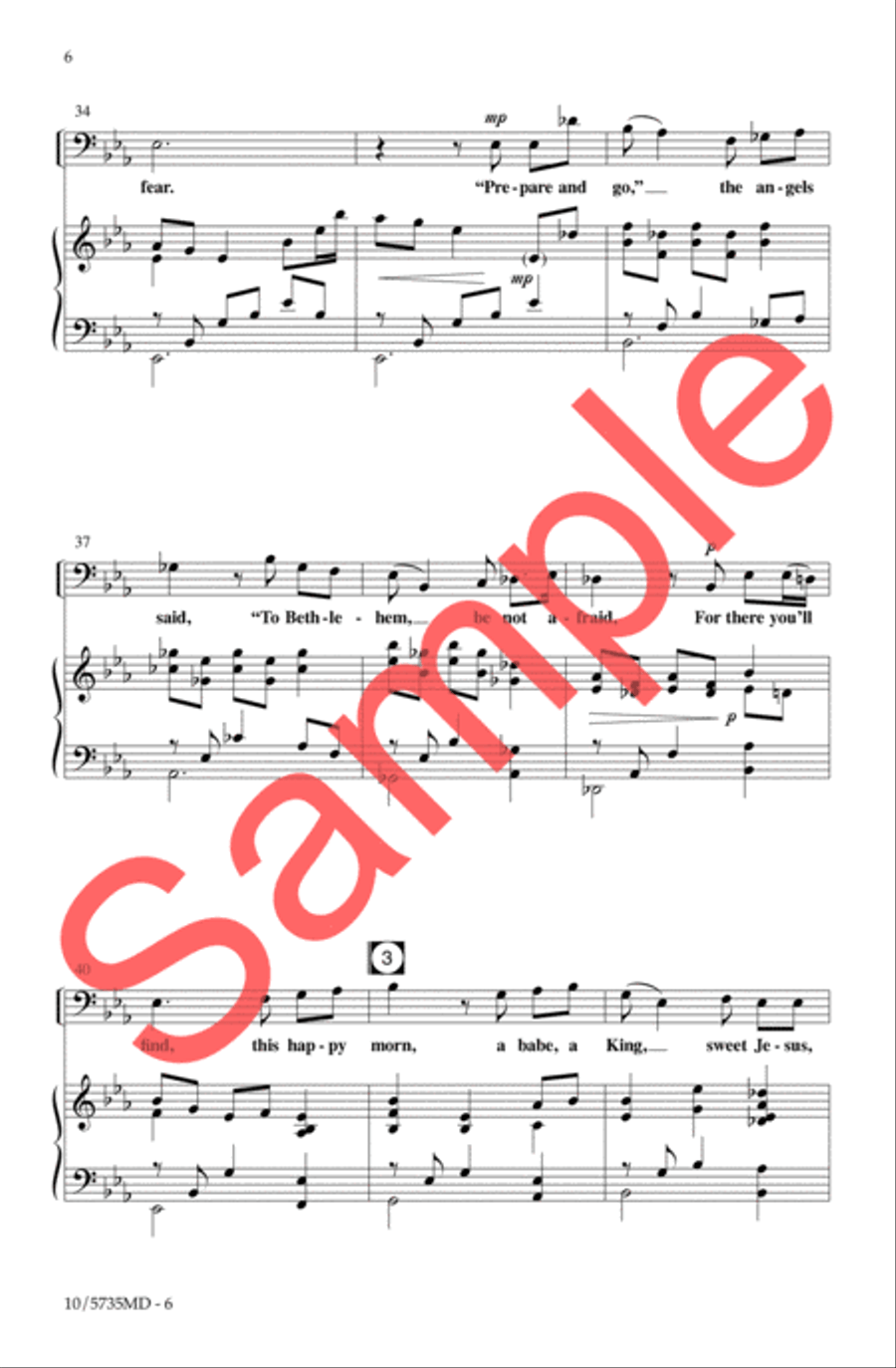 A Blessed Messiah Born A Blessed Messiah Born 4-Part scores gallery preview page 5