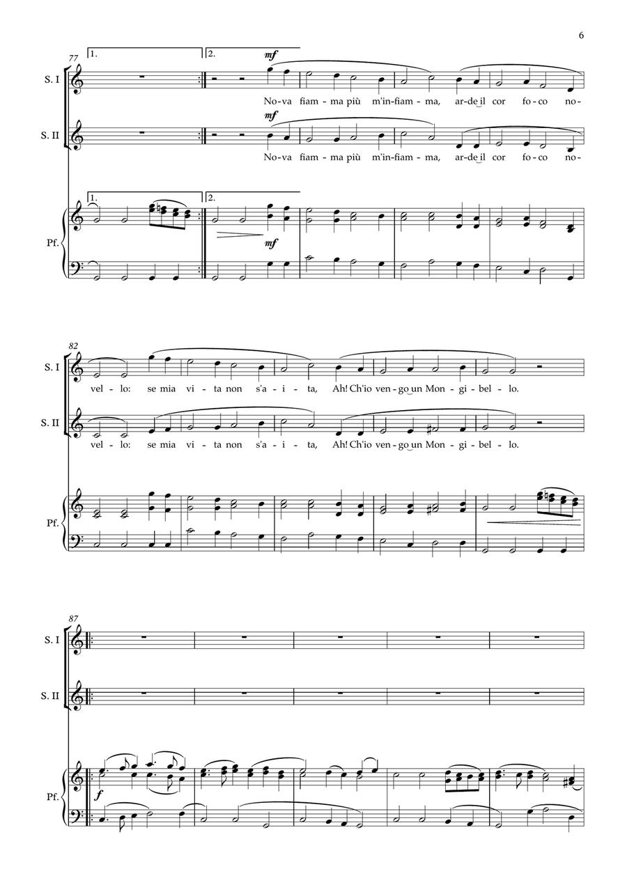 Damigella tutta bella Piano scores gallery preview page 6