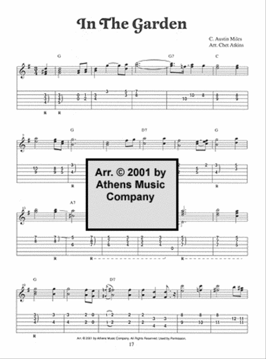 Chet Atkins Plays Back Home Hymns Guitar Tablature scores gallery preview page 3