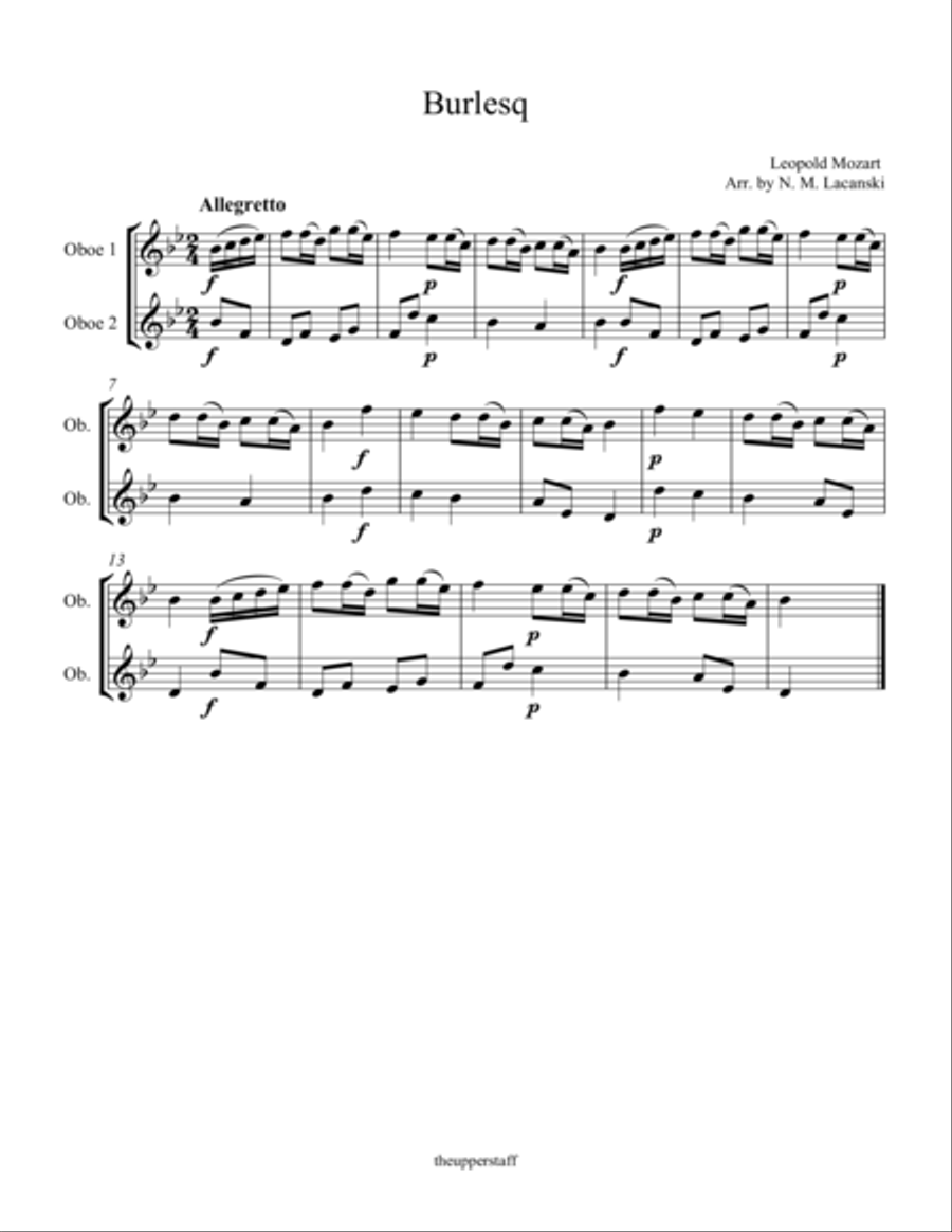 Burlesq Burlesq Oboe Solo scores gallery preview page 1