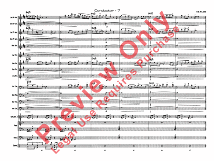 Shaft, Theme from Shaft, Theme from Jazz Ensemble scores gallery preview page 10