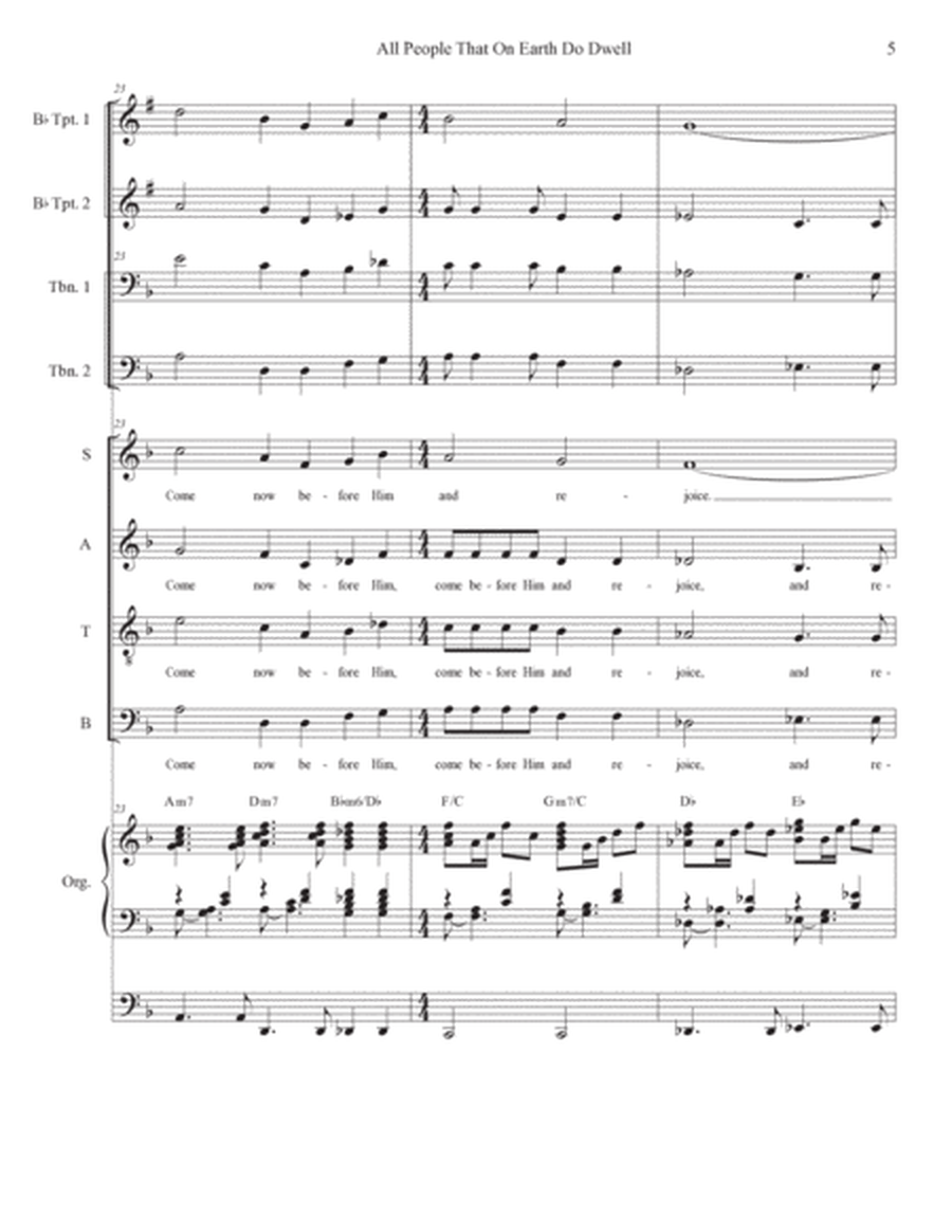 All People That On Earth Do Dwell (SATB) (Full Score - Alternate) - Score Only image number null