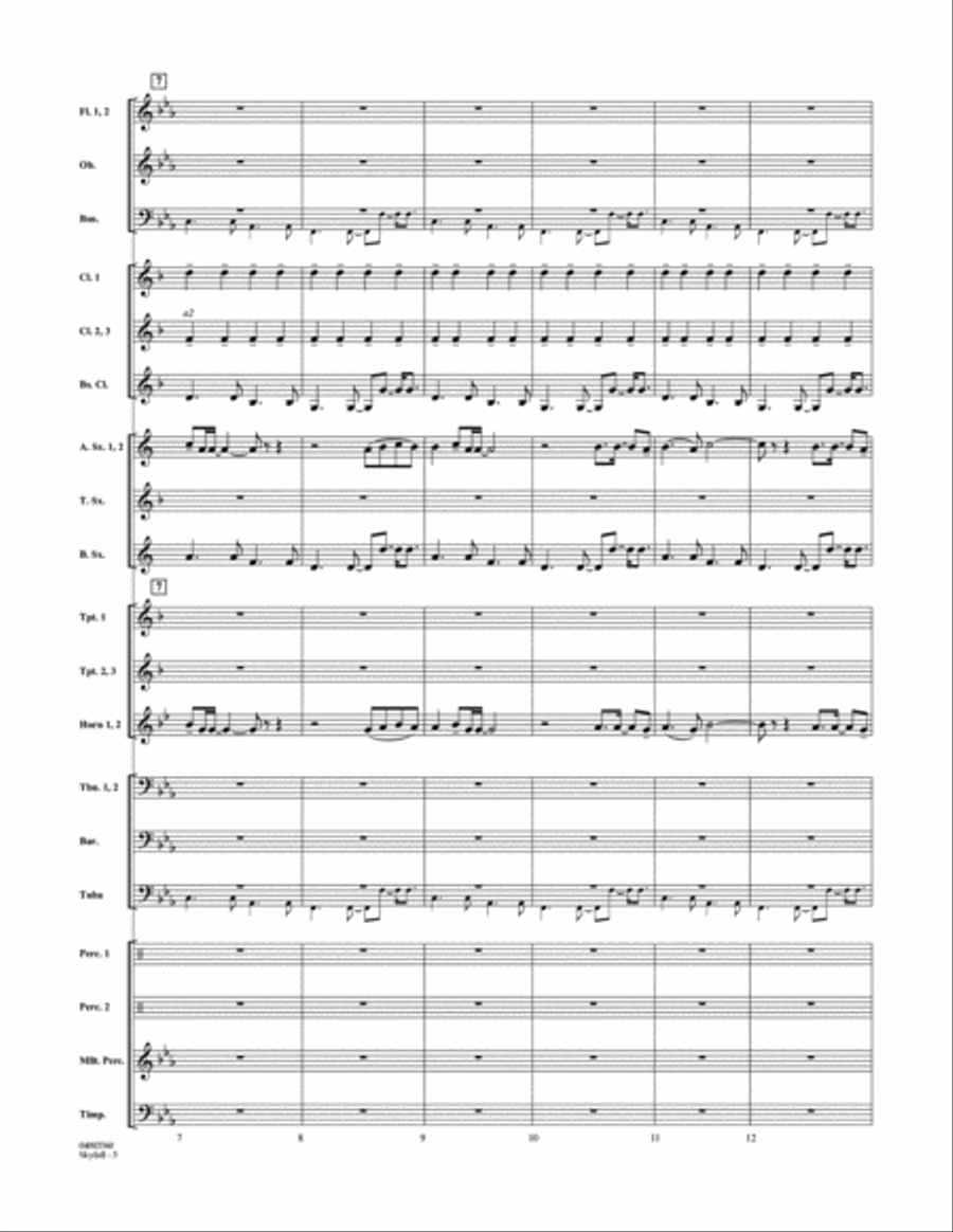 Skyfall - Conductor Score (Full Score) Concert Band scores gallery preview page 3