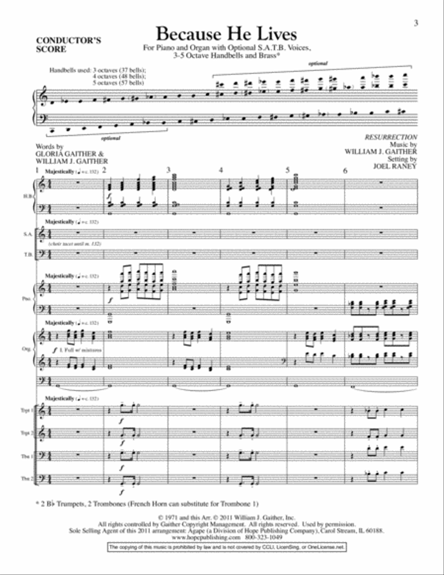 Because He Lives 4-Part scores gallery preview page 2