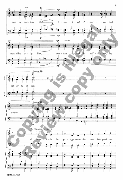 America the Beautiful (Choral Score) image number null