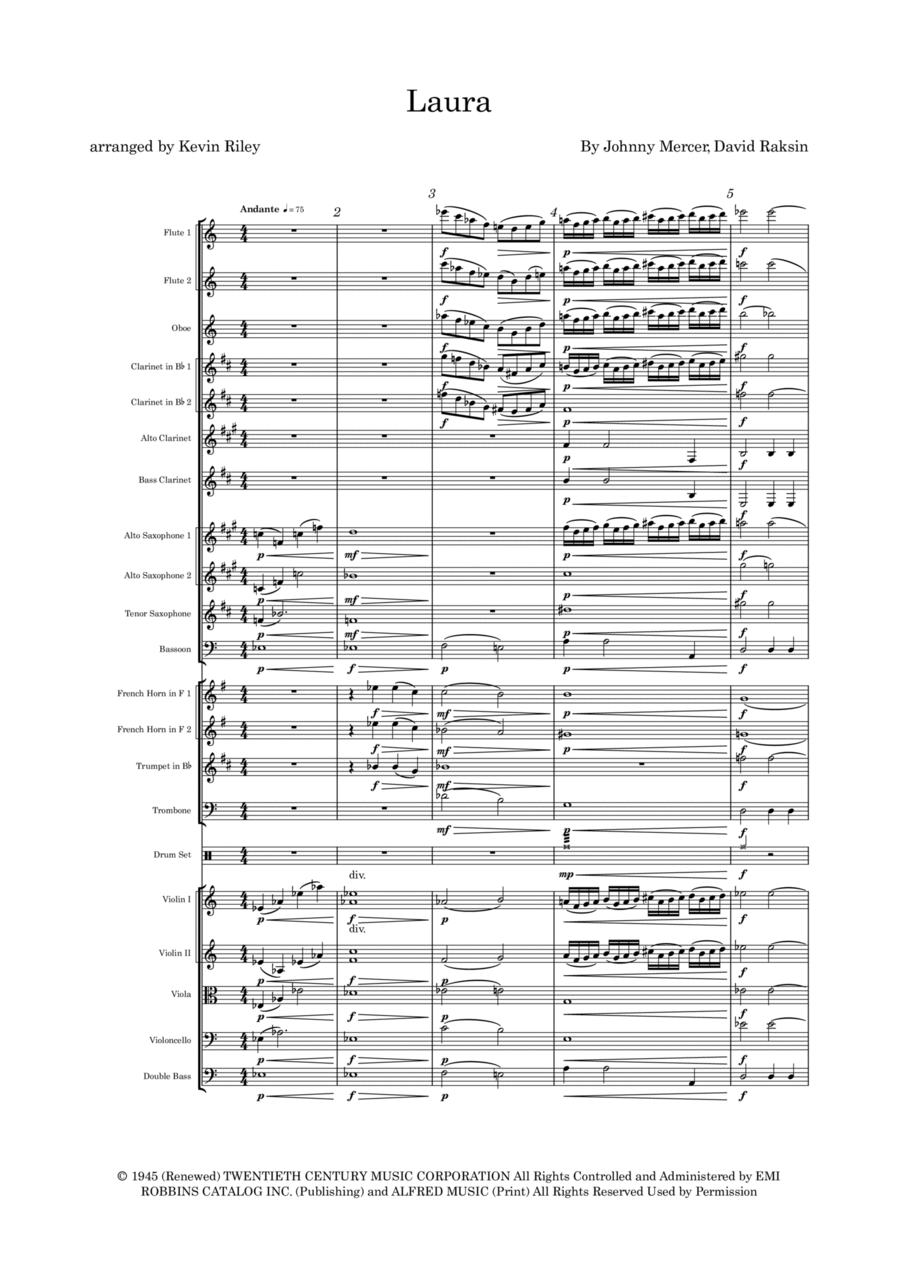 Laura Full Orchestra scores gallery preview page 1