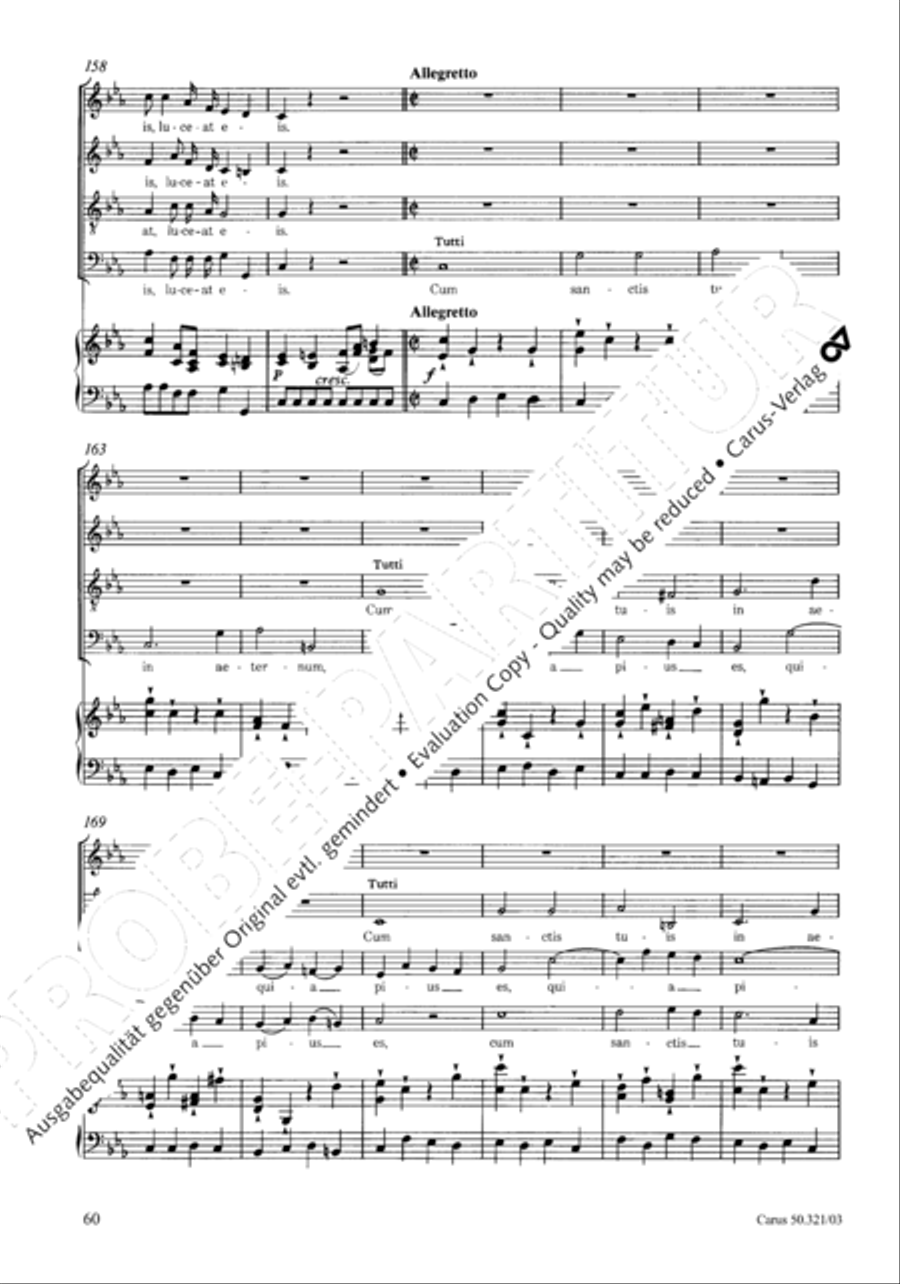 Requiem in C minor 4-Part scores gallery preview page 67