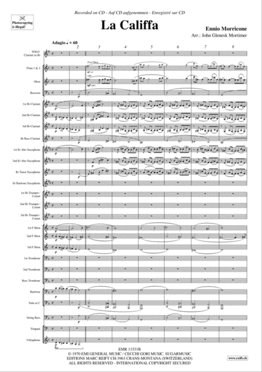 La Califfa Concert Band scores gallery preview page 4