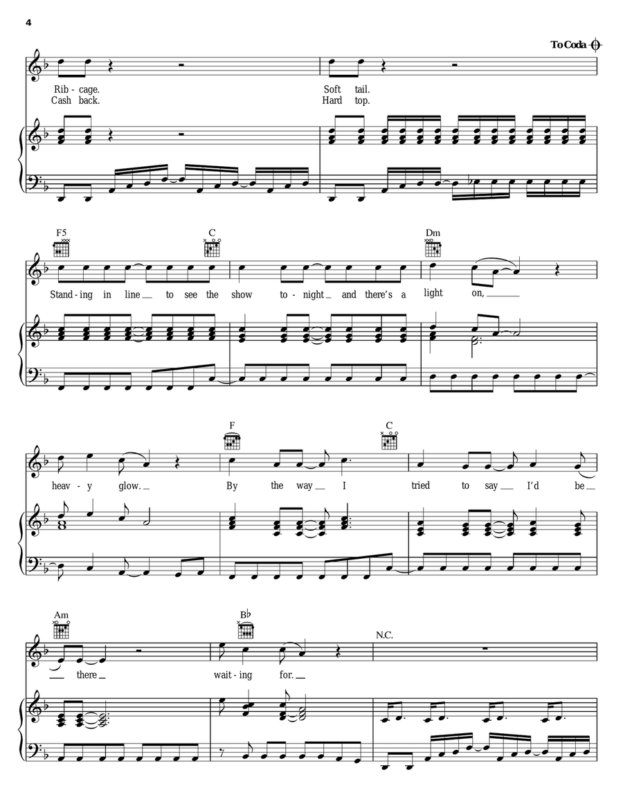 By The Way By The Way Piano, Vocal, Guitar scores gallery preview page 4
