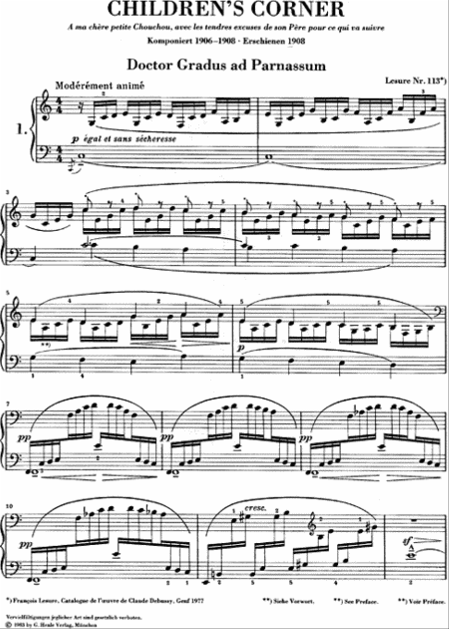 Children's Corner Piano Solo scores gallery preview page 2