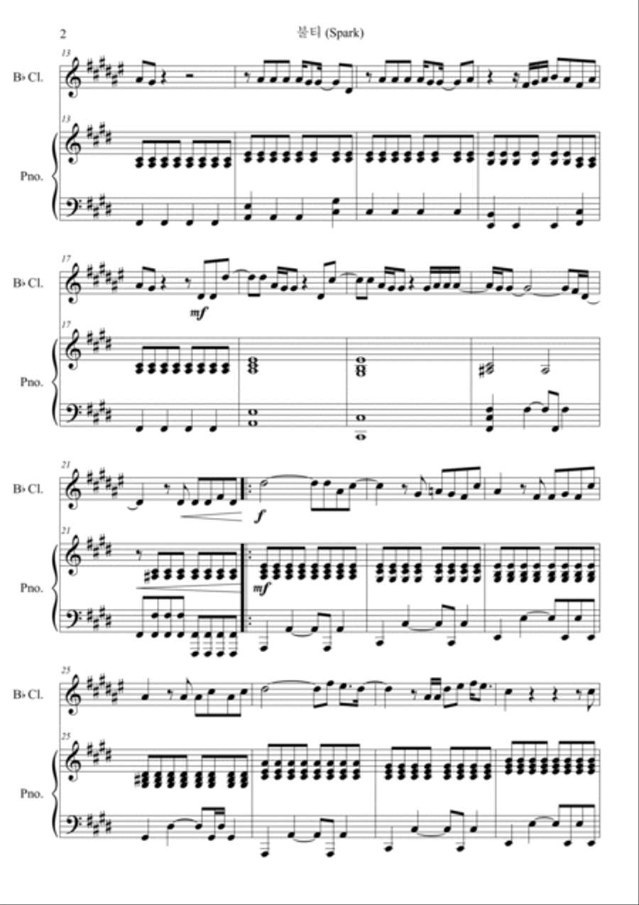 Spark Clarinet Solo scores gallery preview page 2