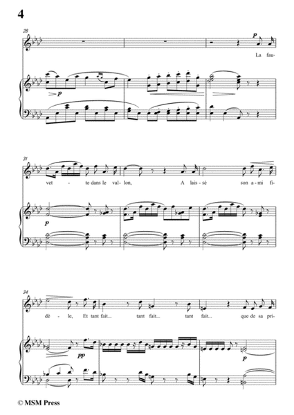 Bizet-Vieille Chanson in A flat Major,for voice and piano image number null