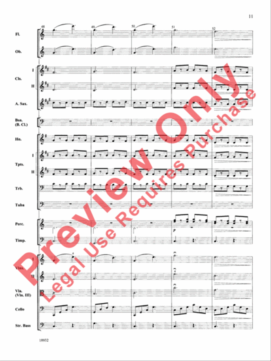 Barcarolle (from The Tales of Hoffman) Full Orchestra scores gallery preview page 12