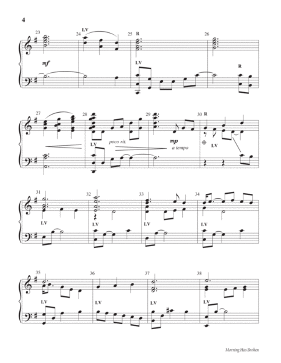 Morning Has Broken 5-Octaves scores gallery preview page 5