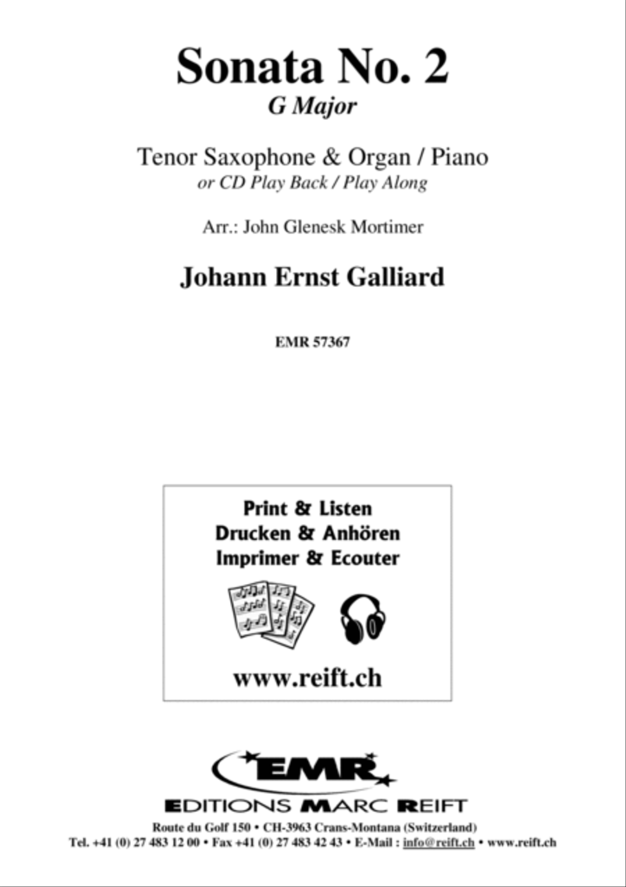 Sonata No. 2 Tenor Saxophone scores gallery preview page 2