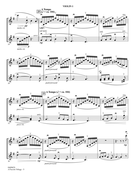 A Puccini Trilogy - Violin 1