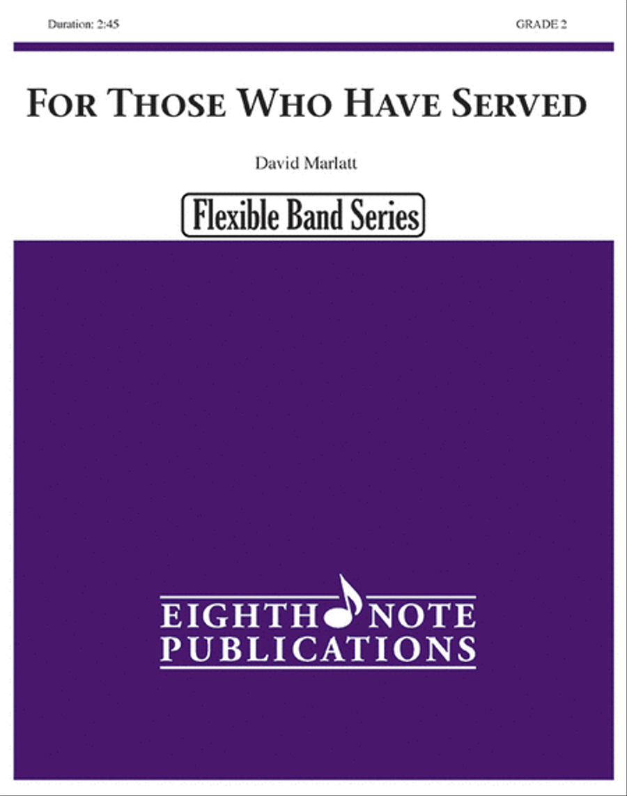 For Those Who Have Served Concert Band scores gallery preview page 1