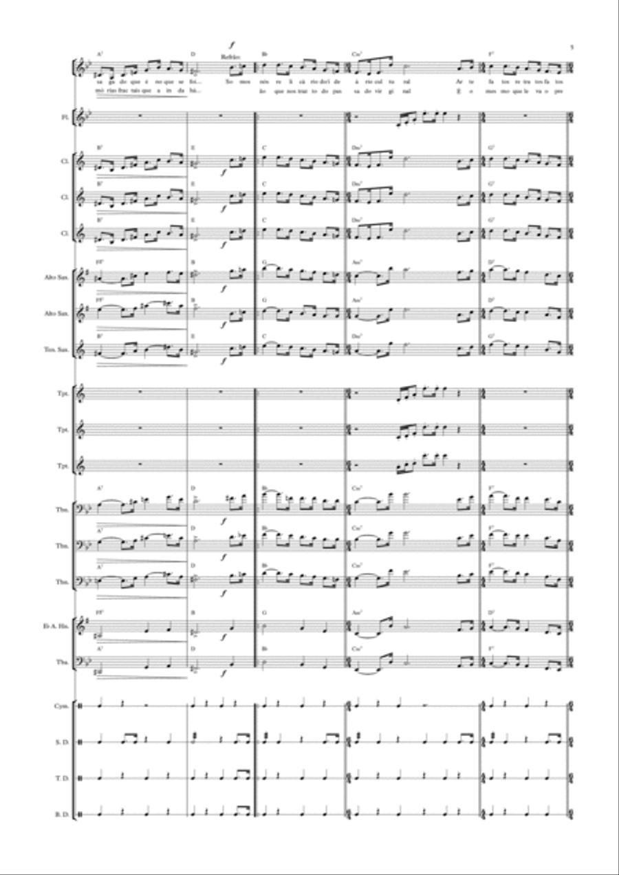 Hino do Instituto Histórico e Geográfico do Cariri Paraibano Concert Band scores gallery preview page 5