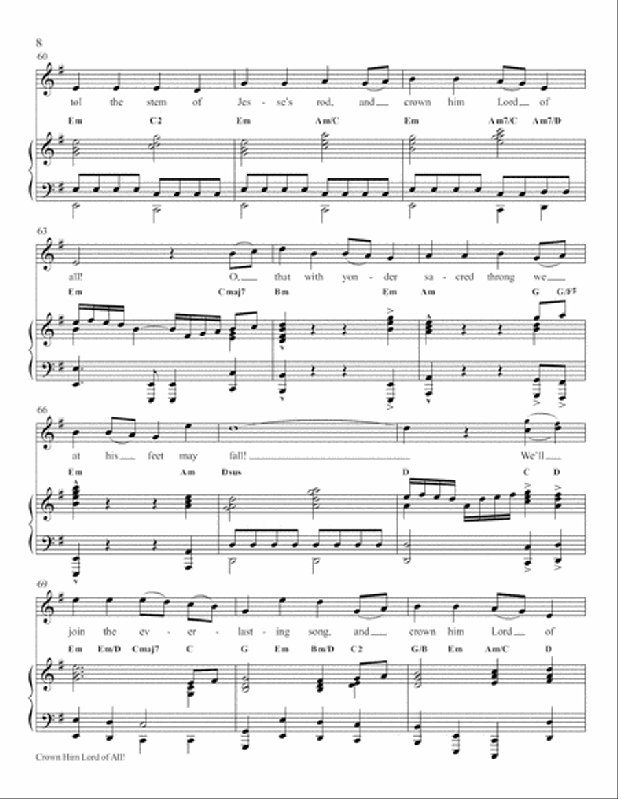 Crown Him Lord of All! Solo-Digital Download Choir scores gallery preview page 8