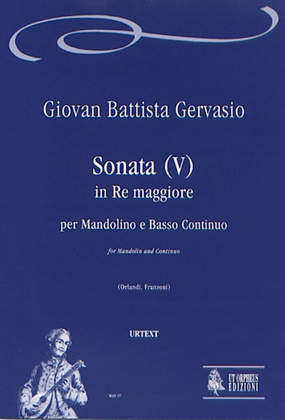 Book cover for Sonata (V) in D Major for Mandolin and Continuo