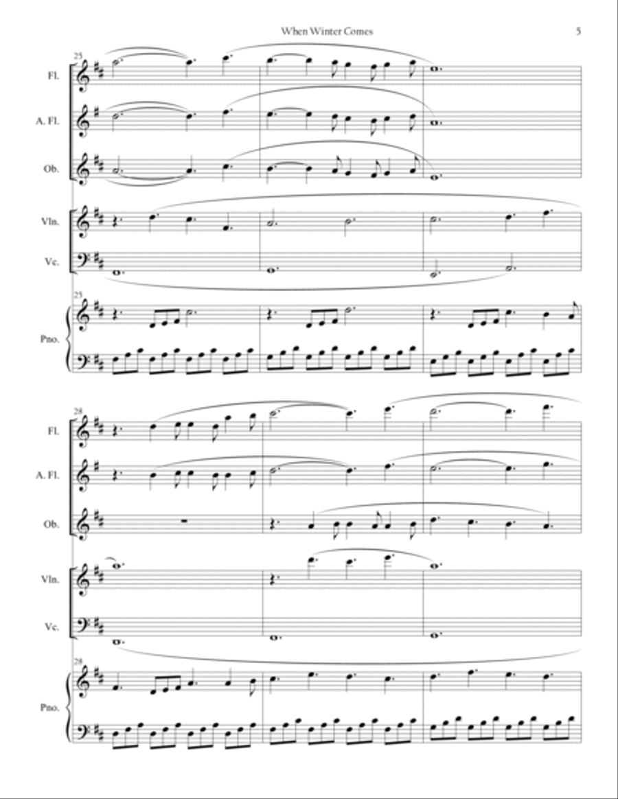 When Winter Comes (The Promise of Spring) Small Ensemble scores gallery preview page 5