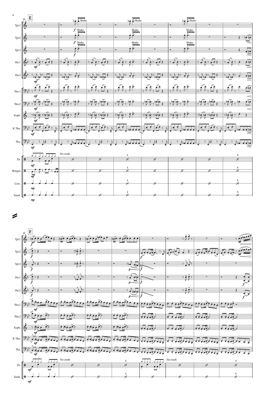 Welcome To The Jungle Brass Ensemble scores gallery preview page 4