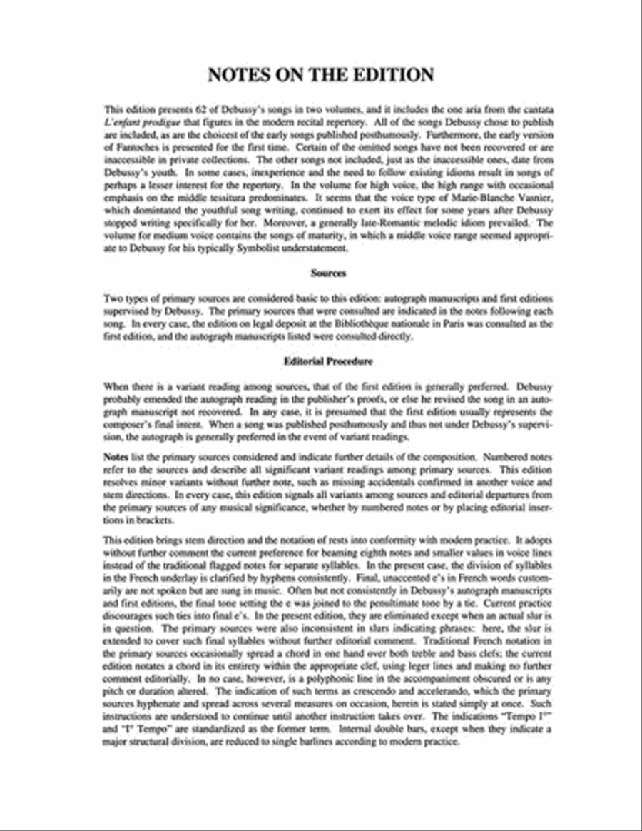 Songs of Claude Debussy – Volume II Medium Voice scores gallery preview page 5