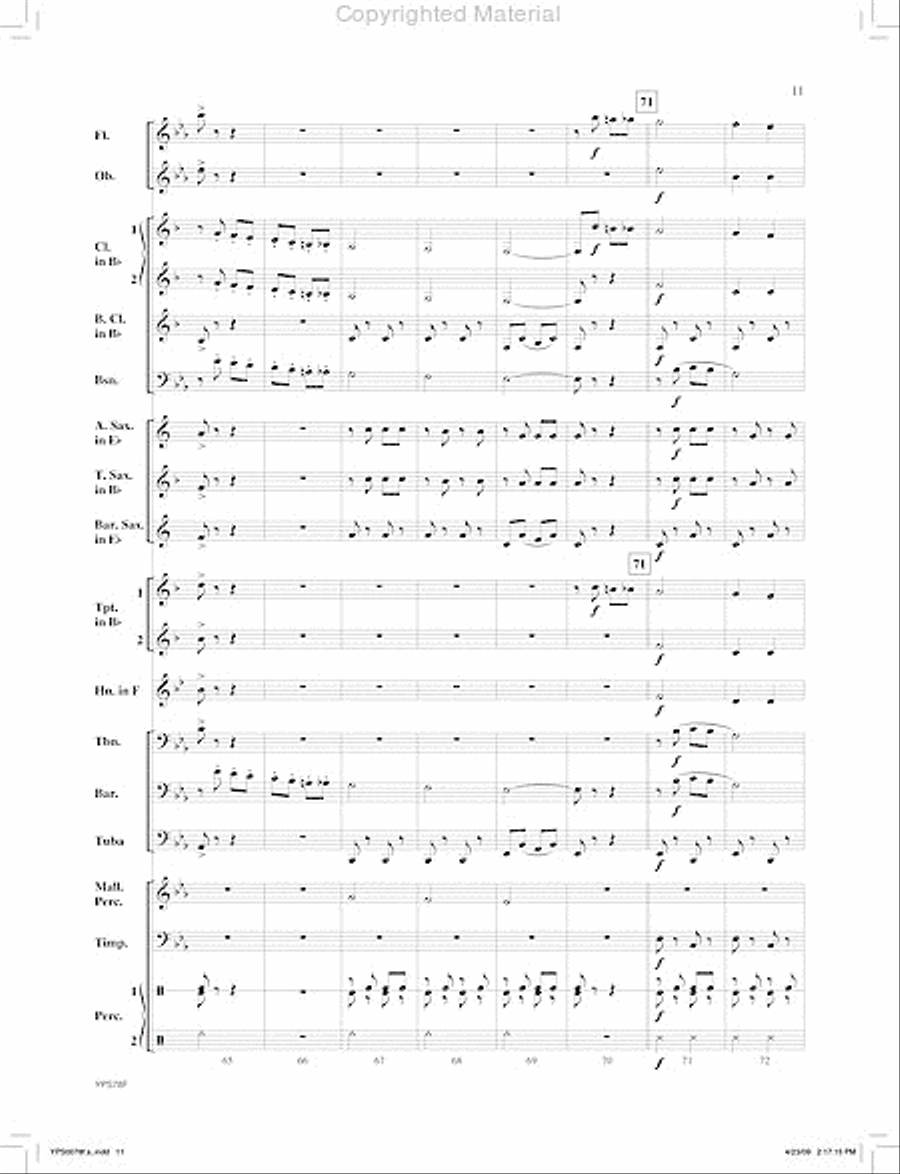 Pivot Man Concert Band scores gallery preview page 12