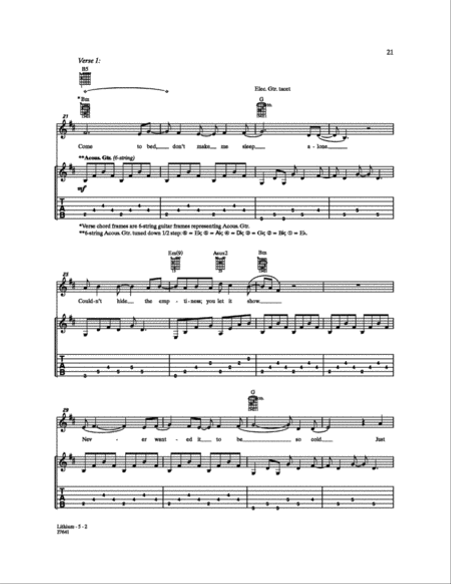 Lithium Electric Guitar scores gallery preview page 2