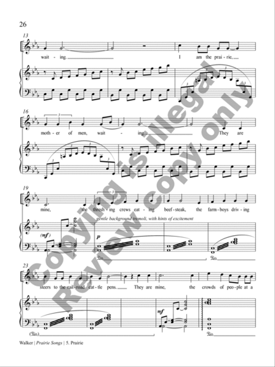 Prairie Songs Voice Solo scores gallery preview page 14