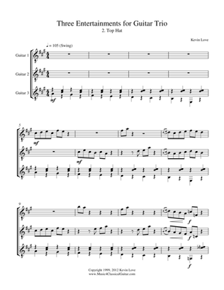 Book cover for Top Hat (Guitar Trio) - Score and Parts