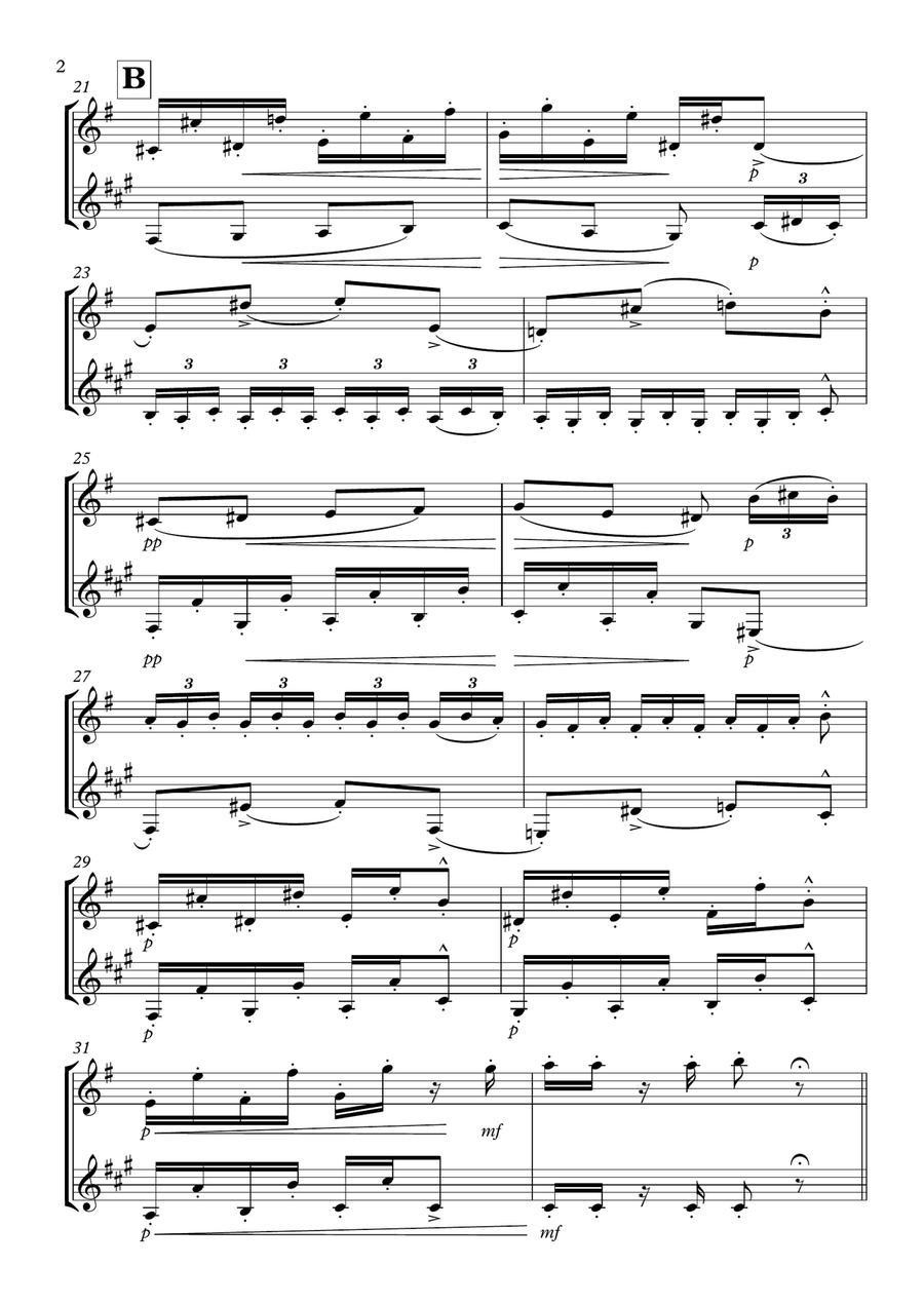 Dance Of The Sugar Plum Fairy: Flute & Clarinet Duet Woodwind Duet scores gallery preview page 2