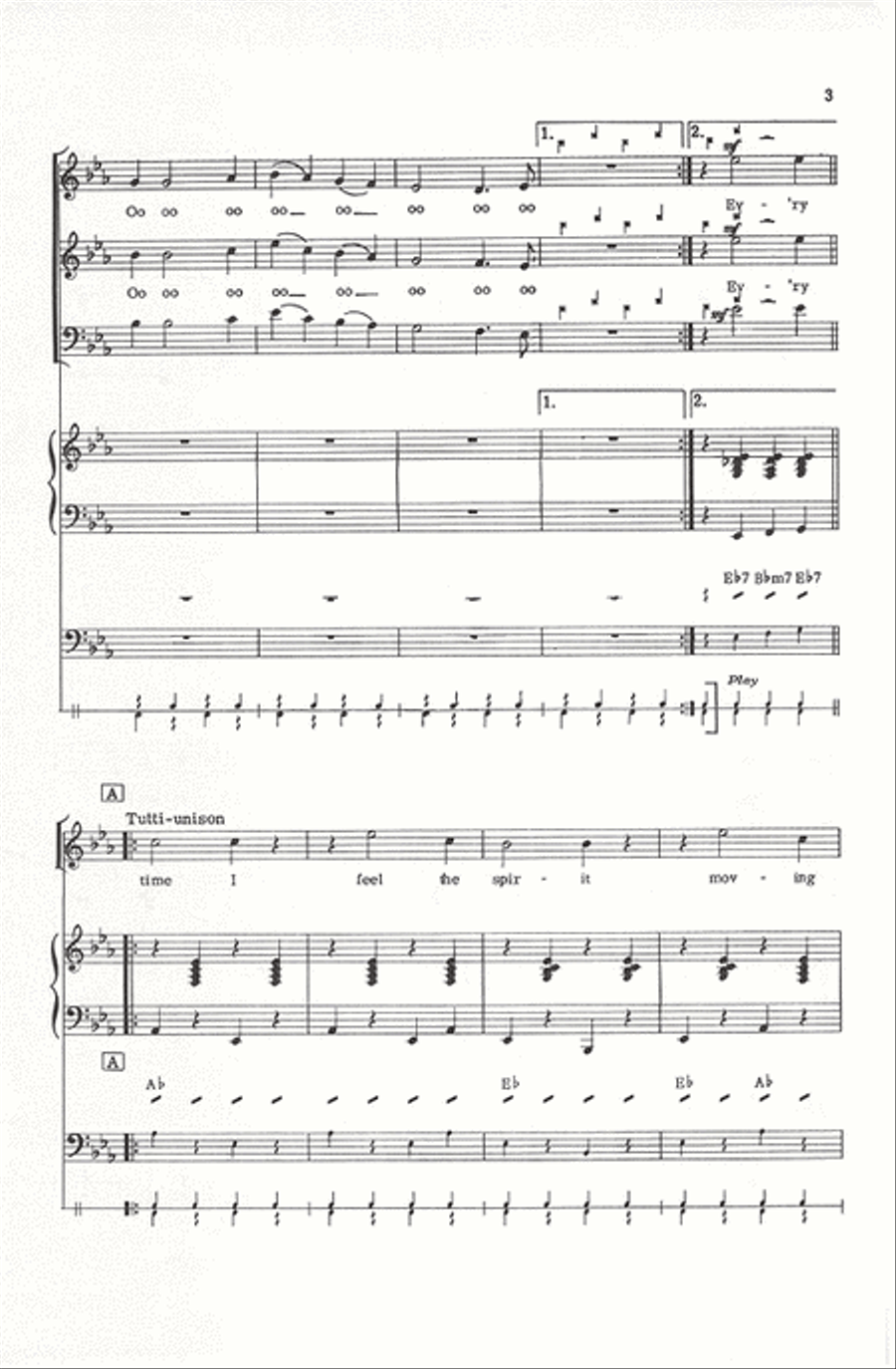 Every Time I Feel the Spirit Divisi scores gallery preview page 3