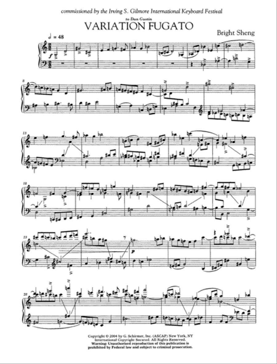 Variation Fugato Variation Fugato Piano scores gallery preview page 1