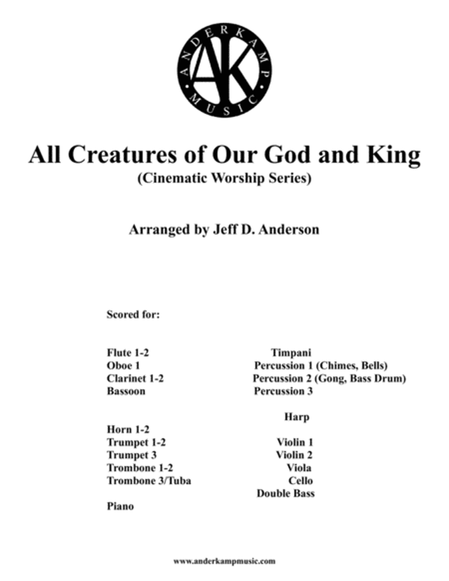 All Creatures of Our God and King - instrumental for orchestra image number null