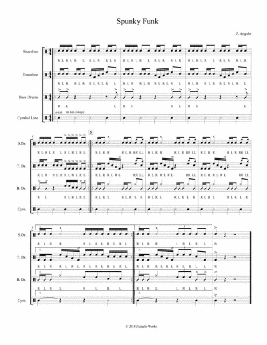 Spunky Funk Spunky Funk Drum Set scores gallery preview page 1