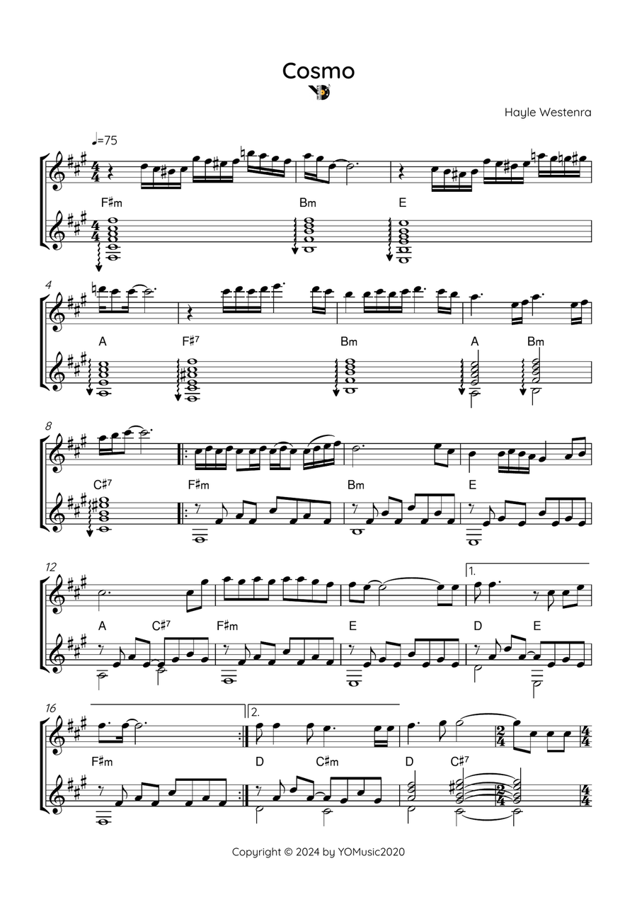 Cosmo String Duet scores gallery preview page 1