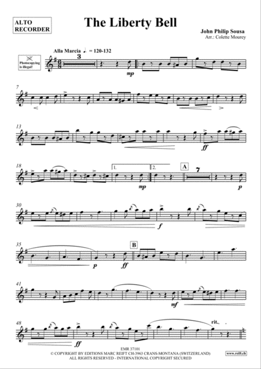 The Liberty Bell Alto Recorder scores gallery preview page 2